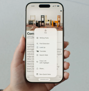 i phone 17 pro max ai writing tools